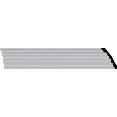 Ekena Millwork 5 3/8"H x 4"P x 6 3/4"F x 94 1/2"L Blackthorn Crown Moulding MLD05X04X07BL